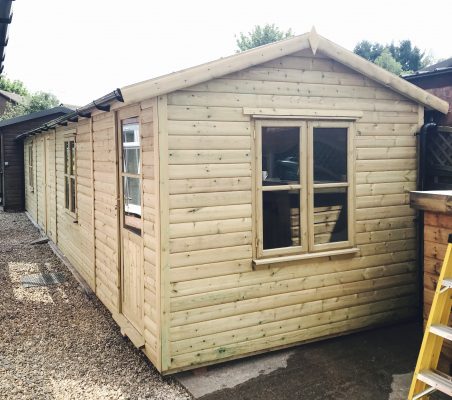 Wooden Garden Workshop manufactured and installed by Viking Garden Buildings in Stafford