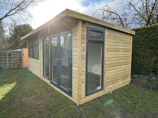 Garden office manufactured and installed by Viking Garden Buildings in Stafford