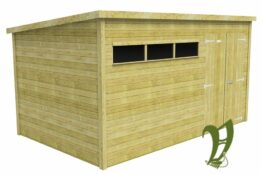 pent security garden shed