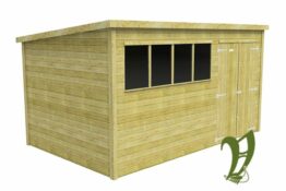 pent garden storage shed